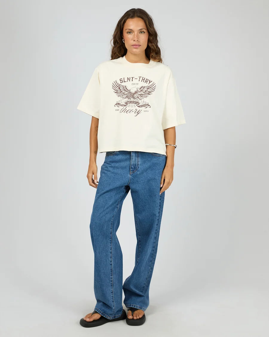 IN TIME RELAXED TEE- WHITE