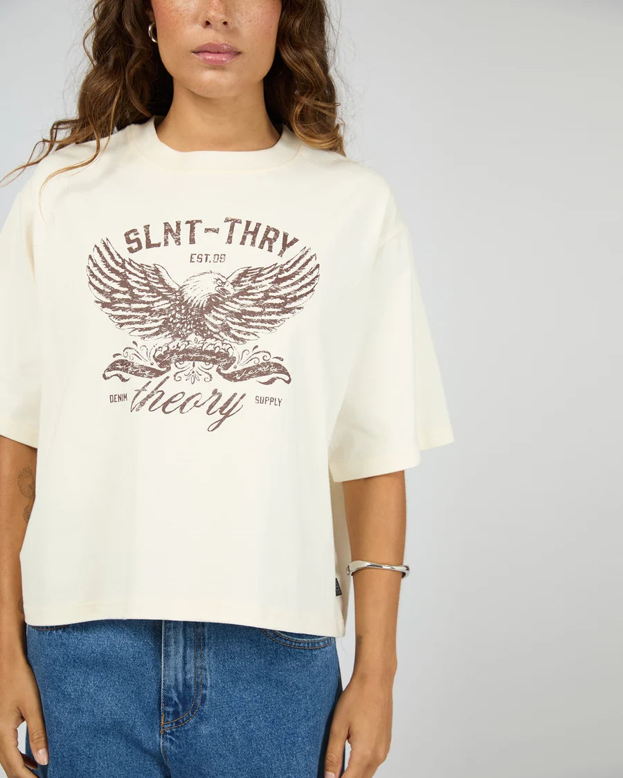 IN TIME RELAXED TEE- WHITE