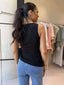 RYLEE WRAP TOP - BLACK