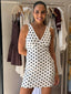 SABINE DRESS -WHITE POLKA DOT