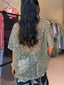 SEQUIN OVERSIZED TEE - KHAKI