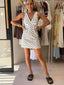 SABINE DRESS -WHITE POLKA DOT
