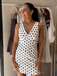 SABINE DRESS -WHITE POLKA DOT