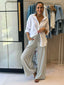 GLIDER PANT -  SAGE STRIPE