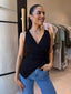 RYLEE WRAP TOP - BLACK