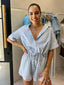 THE PANIA PLAYSUIT- HAMPTON BLUE STRIPE
