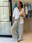 GLIDER PANT -  SAGE STRIPE