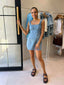 CITARA DRESS - MID DENIM BLUE