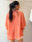 JEMMA LINEN BLOUSE - BURNT ORANGE