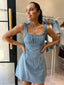CITARA DRESS - MID DENIM BLUE