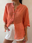 JEMMA LINEN BLOUSE - BURNT ORANGE