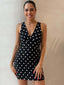SABINE DRESS -BLACK POLKA DOT