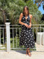 JASMINE DOTS HALTER MIDI DRESS