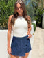 BELLEN SKORT - DARK DENIM