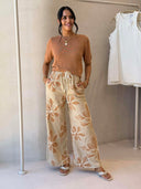FLORAL EMBROIDERED PANT