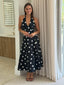 JASMINE DOTS HALTER MIDI DRESS