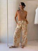 FLORAL EMBROIDERED PANT