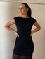 KIARA RUCHED MAXI- BLACK