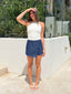 BELLEN SKORT - DARK DENIM
