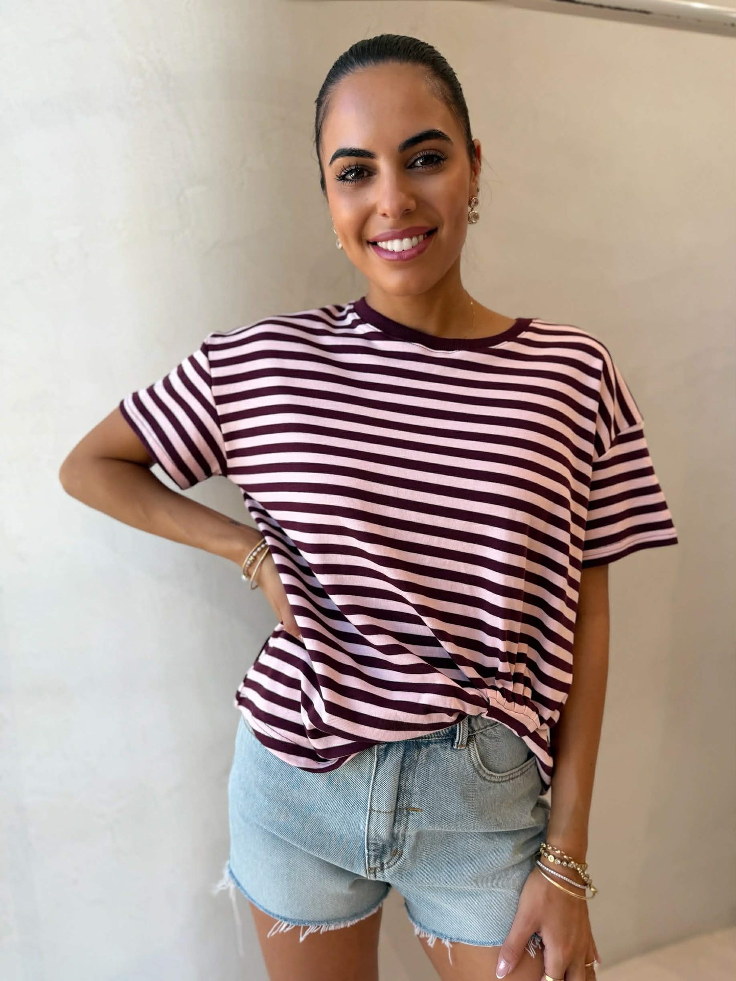 LEXI TSHIRT - BURGUNDY