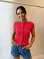 BAILEY KNIT TOP - BERRY