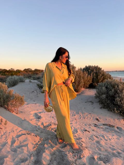 SIENNA PANT- CHARTREUSE
