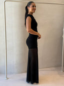 KIARA RUCHED MAXI- BLACK