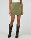 BECCA DENIM SKIRT- KAHKI