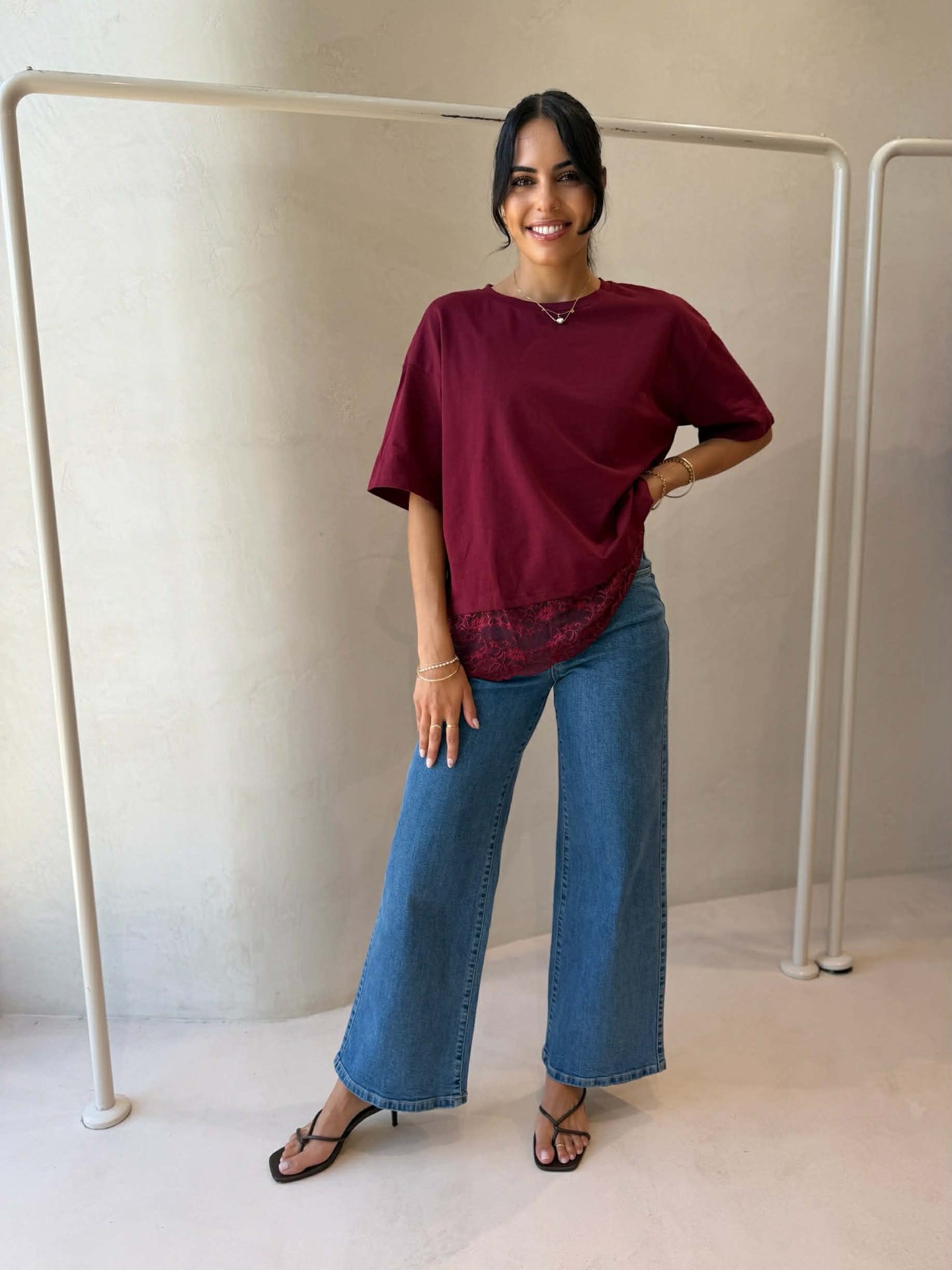 LACEY TRIM TEE