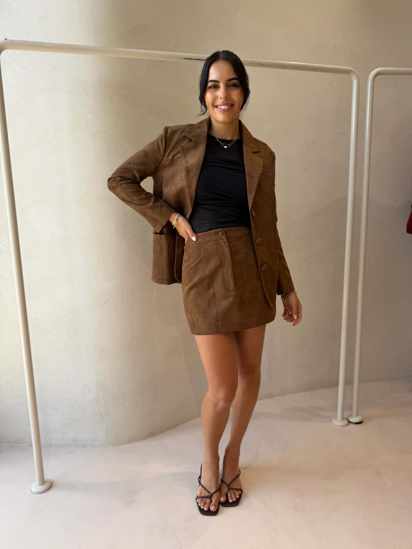 SOPHIE SUEDE MINI - CHOC