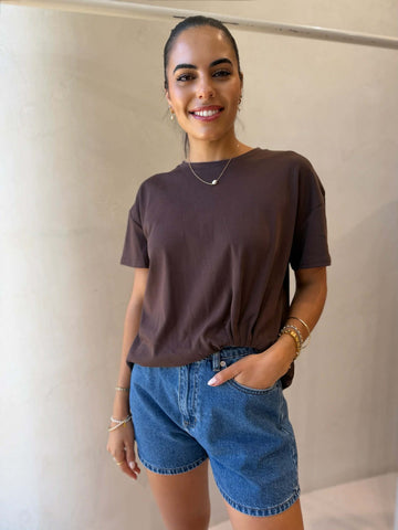 LEXI TSHIRT - DARK CHOC