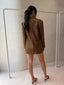 SOPHIE SUEDE JACKET - CHOC
