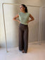 HIGH TIME LINEN PANT - CHOC