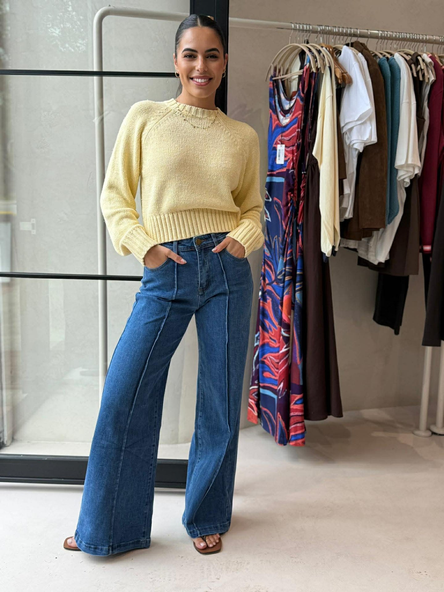 TALULLAH CREW KNIT - YELLOW