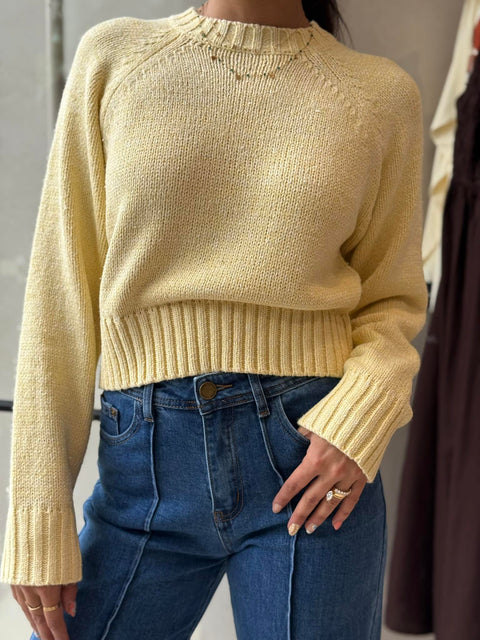 TALULLAH CREW KNIT - YELLOW