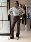 PONTE BOOTLEG PANT- CHOCOLATE