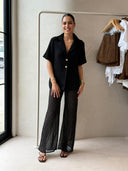 FRAN BUTTON UP TOP