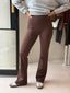 PONTE BOOTLEG PANT- CHOCOLATE