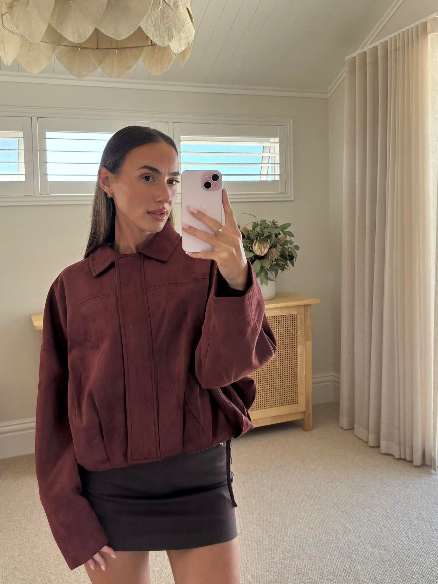 BROOKLYN BOMBER JACKET-PLUM