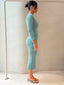 UMI KNIT DRESS- SAGE