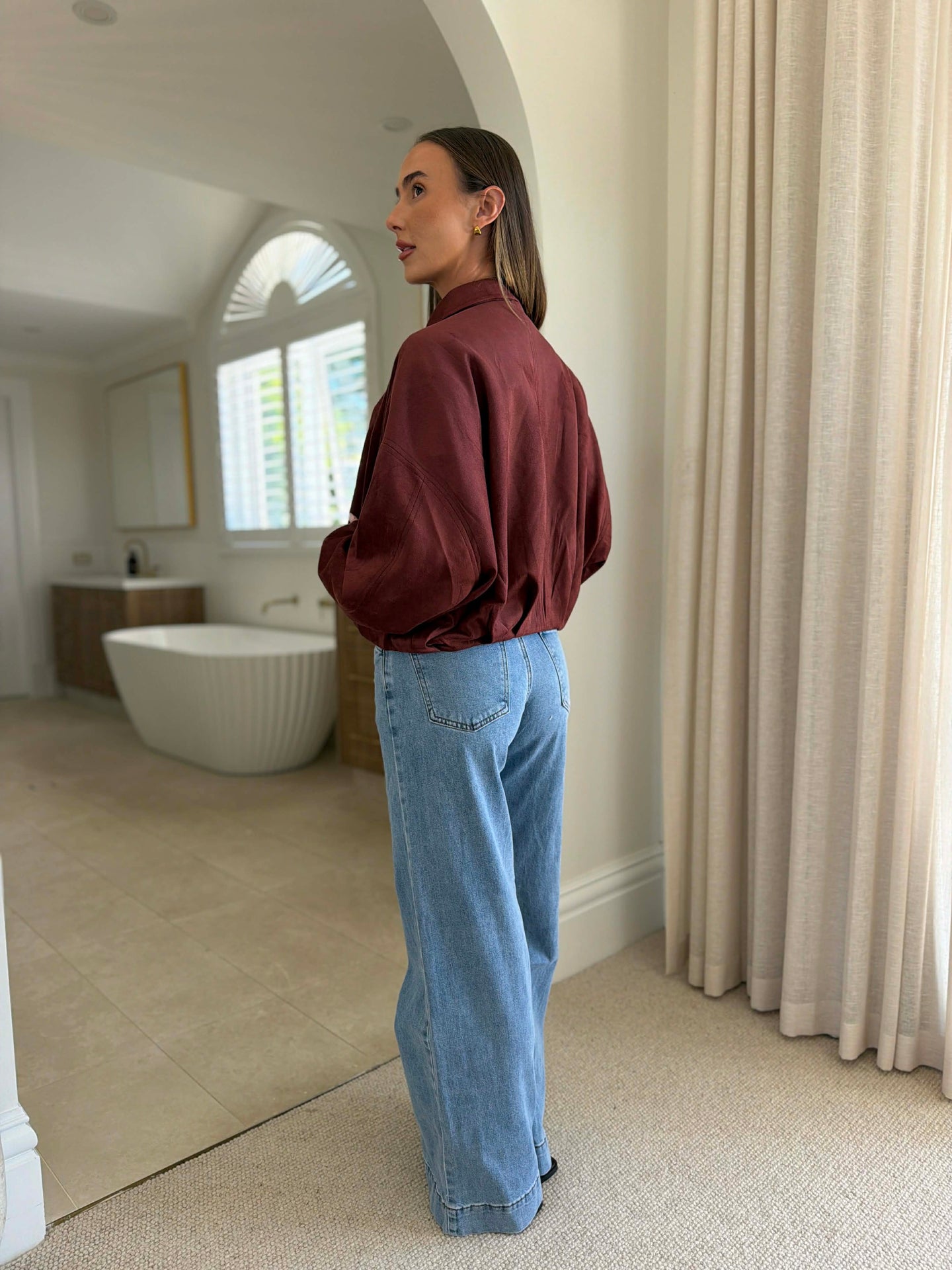 BROOKLYN BOMBER JACKET-PLUM