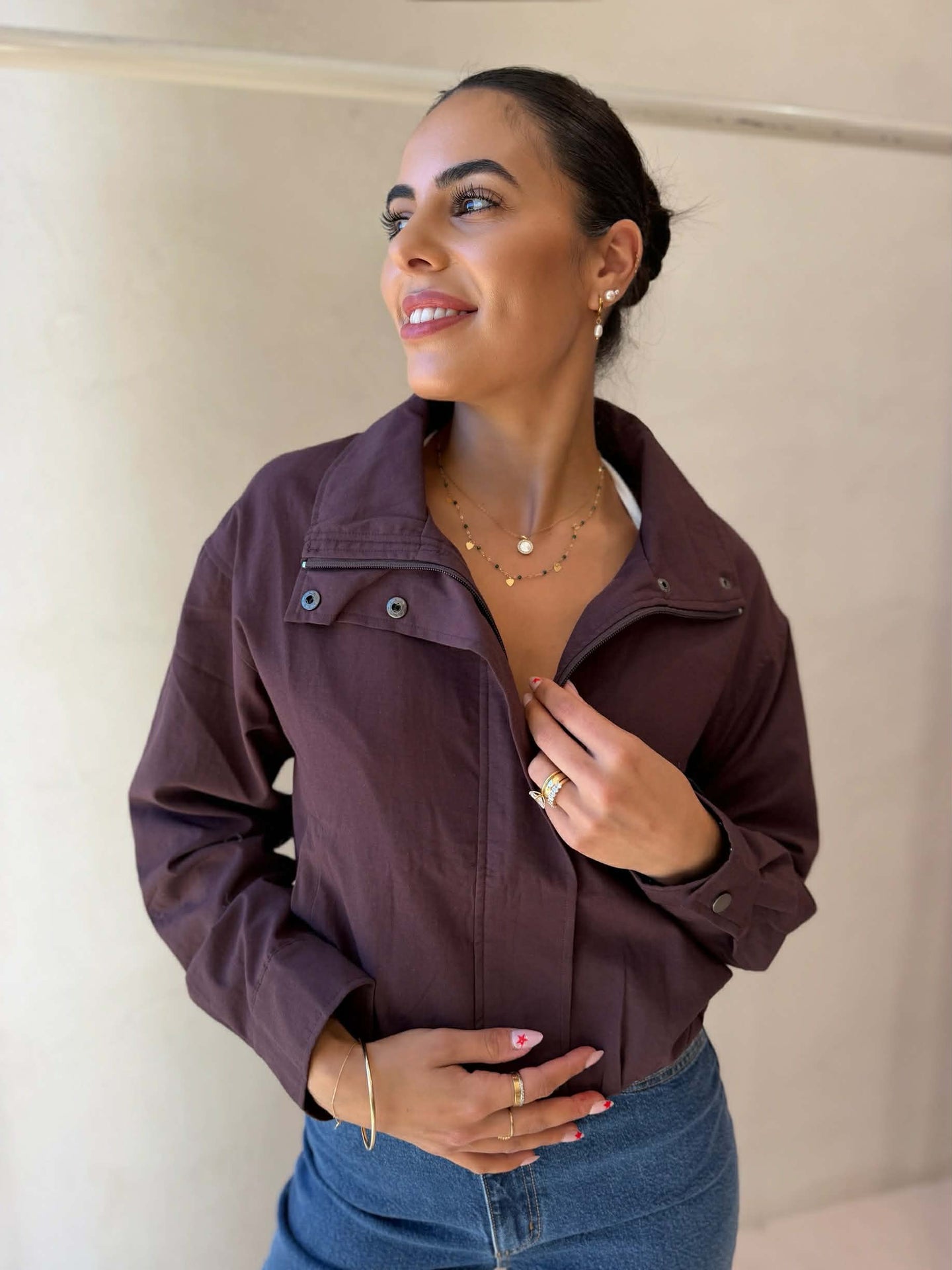 SALOME JACKET- DEEP PLUM