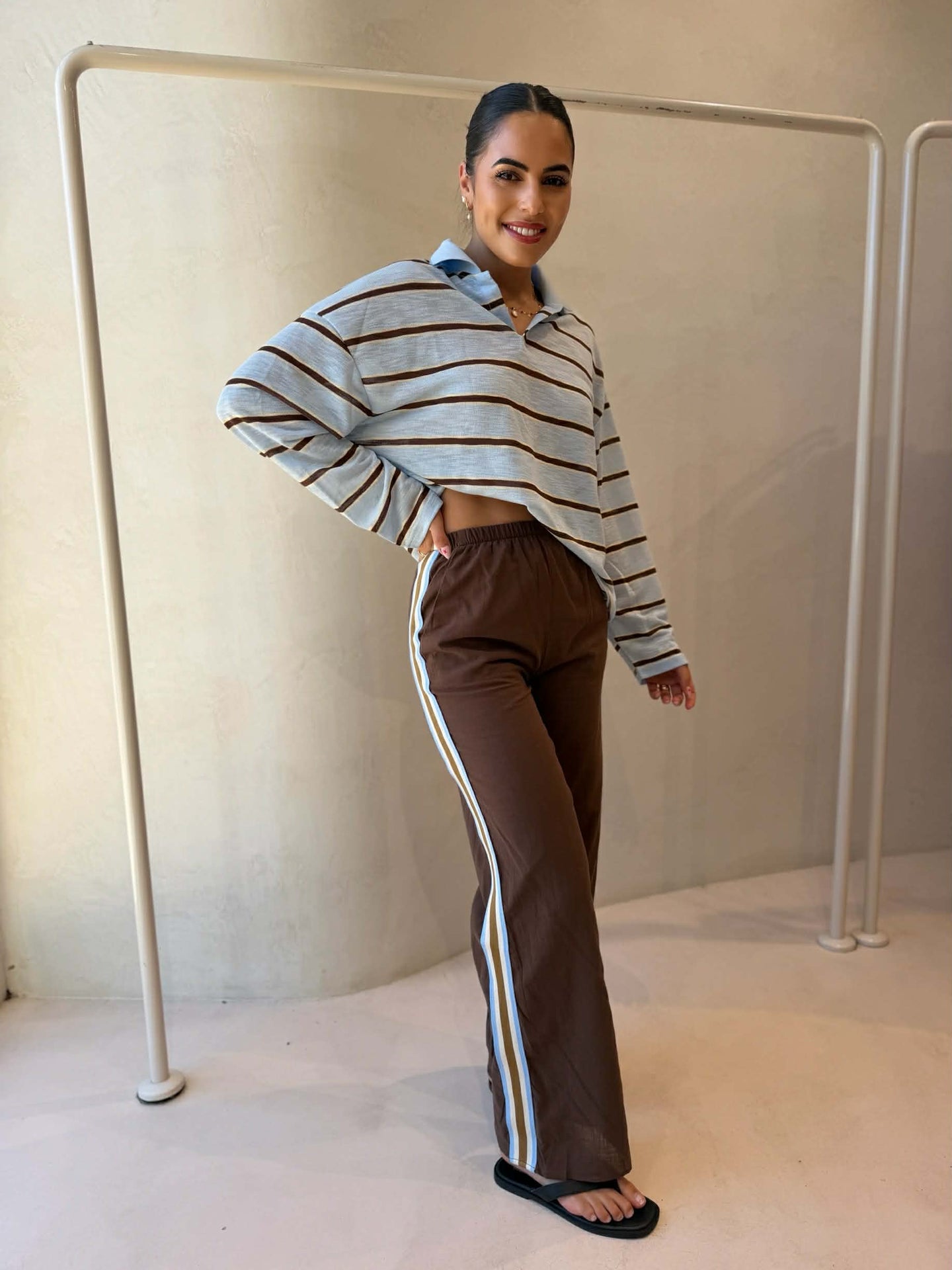 CHOCOLATE STRIPED PANT