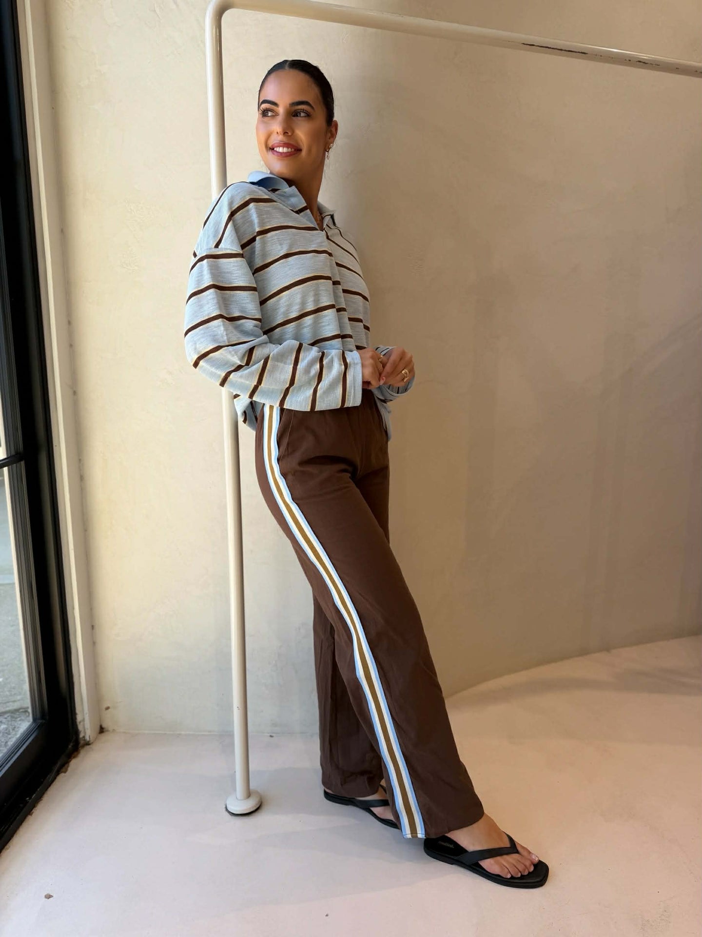 CHOCOLATE STRIPED PANT
