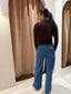 MOCK KNIT- MERLOT