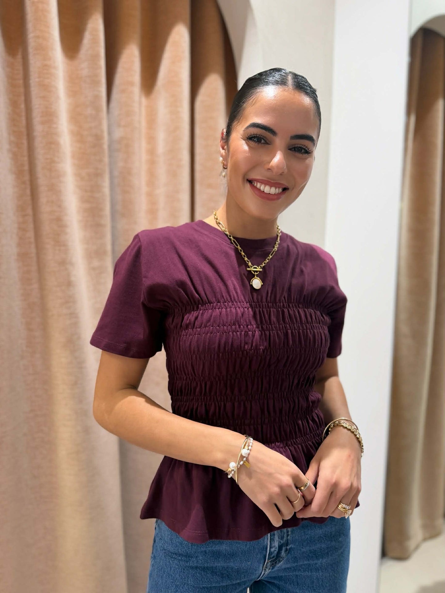 LIPA RUCHED TOP- WINE