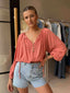 ELOISE BLOUSE-CANTALOUPE