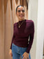 MOCK KNIT- MERLOT