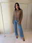 AIRE SEQUIN TOP- CHOCOLATE