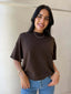 CEDAR KNIT TEE- CHOCOLATE